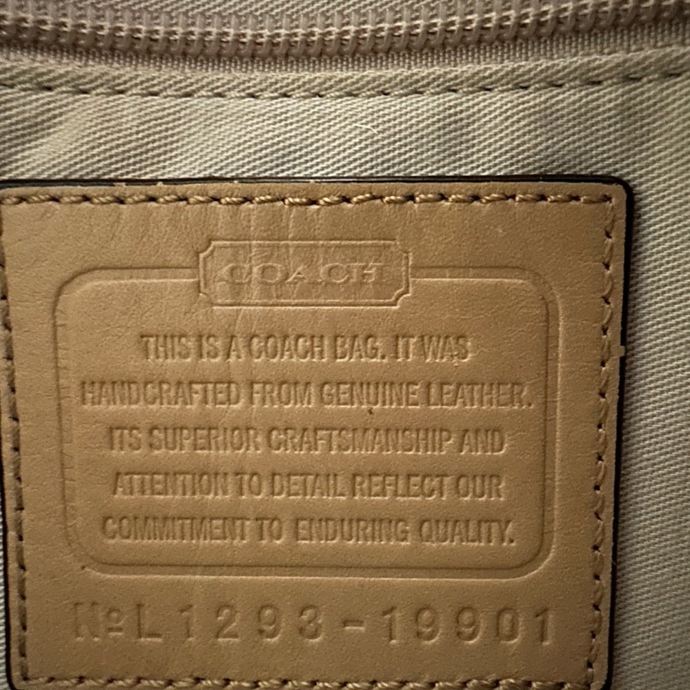 Coach Tan Leather Small Crossbody Tassel Bag - Picture 4 of 9